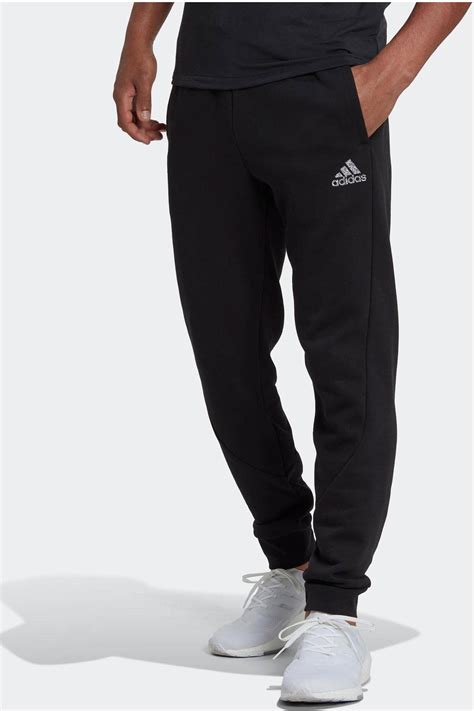 adidas jogging zwart|Adidas 3 bar joggers.